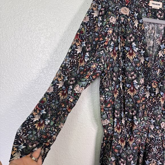 Zadig Voltaire Dress Women Small Floral Garden Reveal Kaleido Mini Smocked Boho - Picture 7 of 13
